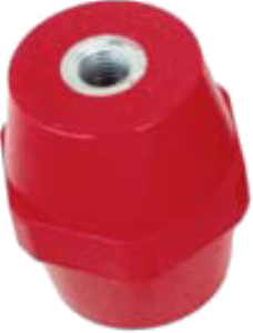 10 Stück Intratec Stützisolatoren M6 – 20x19mm, Polyesterharz, Selbstverlöschend, Rot